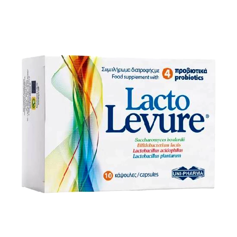 UNI-PHARMA UNI-PHARMA Lacto Levure Προβιοτικά 10 Κάψουλες