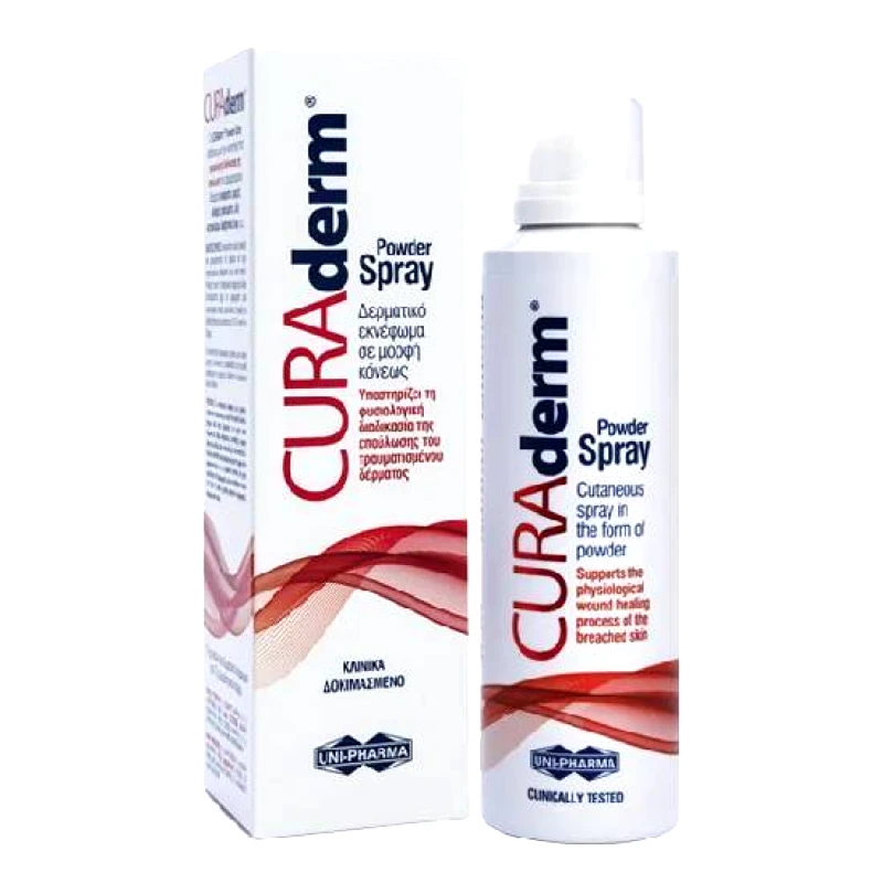 UNI-PHARMA UNI-PHARMA CURAderm Powder Spray 125ml