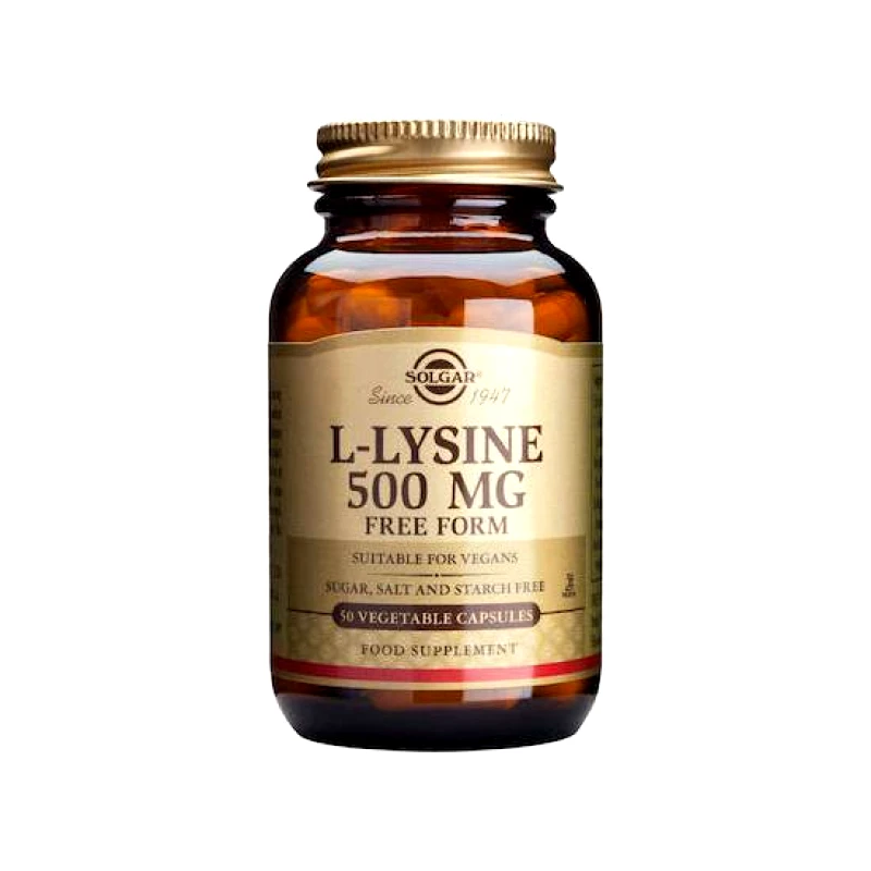 SOLGAR SOLGAR L-Lysine 500mg 50 Φυτικές Κάψουλες