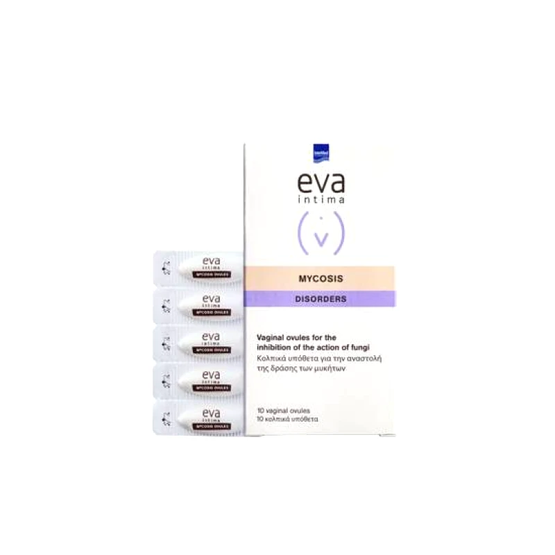 EVA INTERMED Eva Mycosis Κολπικό Υπόθετο Χωρίς Parabens 10 Τεμάχια