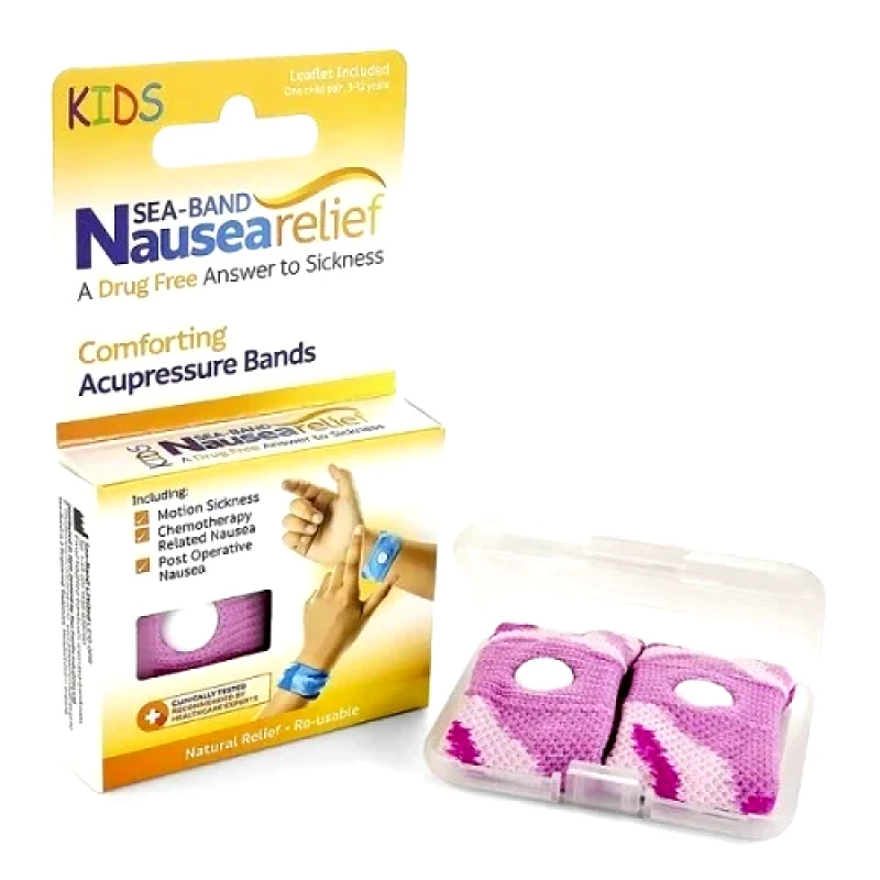 SEA- BAND SEA-BAND Περικάρπιο Για Παιδιά Ροζ Κατά Της Ναυτίας 2 Τεμάχια