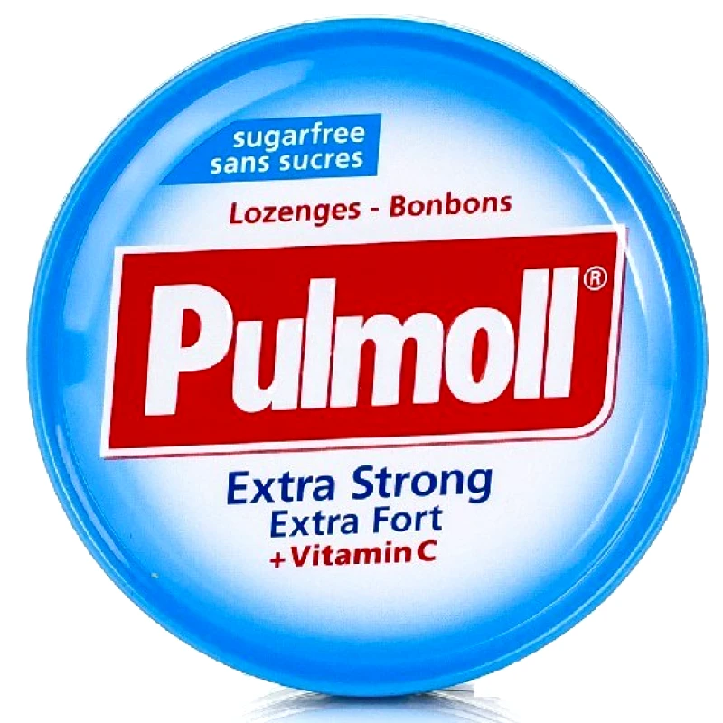 PULMOLL PULMOLL Extra Strong Fort Vitamin C Καραμέλες χωρίς Γλουτένη Μέντα 45gr
