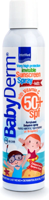INTERMED INTERMED BabyDerm Invisible Sunscreen Kids Spray Spf50+ 200ml