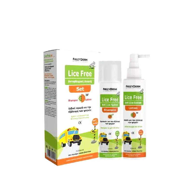 FREZYDERM FREZYDERM Lice Free Set Ολοκληρωμένη Αγωγή για Ψείρες Σαμπουάν & Λοσιόν 2 X 125ml
