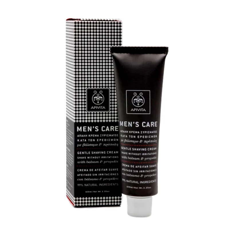 APIVITA APIVITA Men's Care Απαλή Κρέμα Ξυρίσματος Με Βάλσαμο & Πρόπολη 100ml