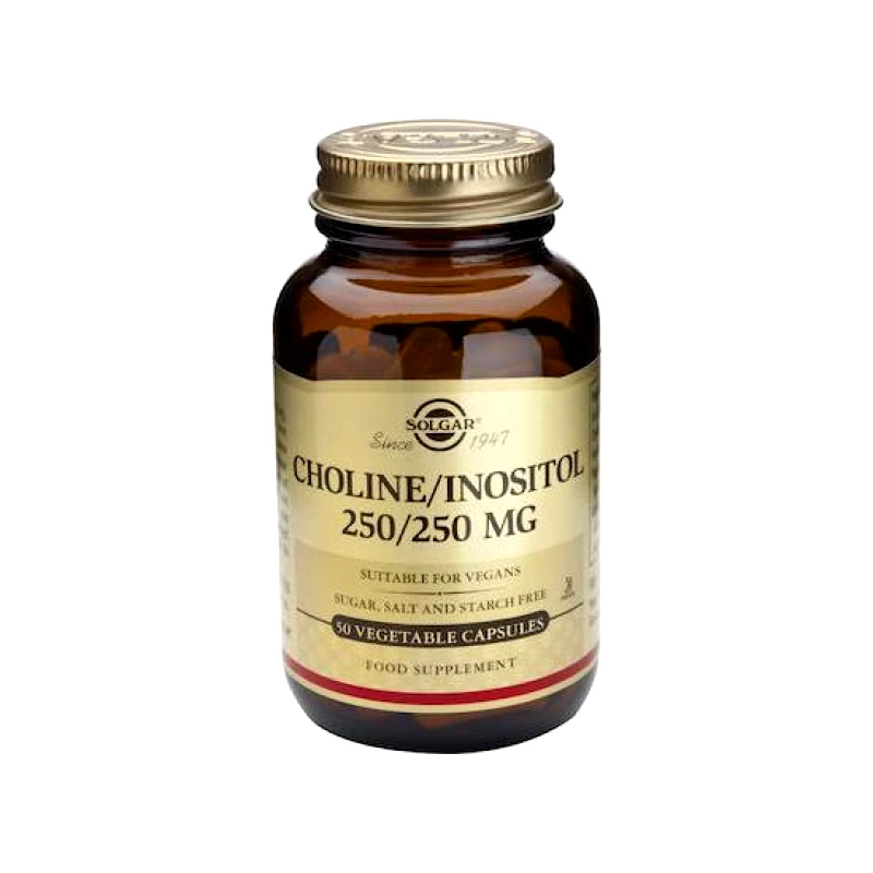 SOLGAR SOLGAR Choline 250 mg Inositol 250 mg 50 Φυτικές Κάψουλες