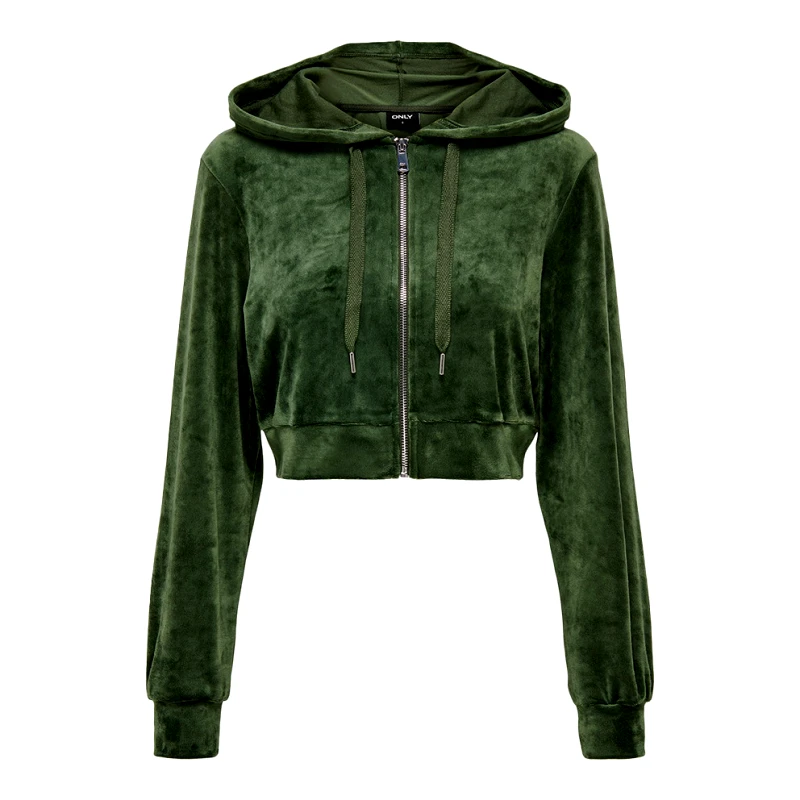 Only ONLY Onlrebel L/S Cropped Zip Hood Swt (9000156511_38800)