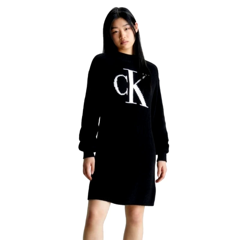 Calvin Klein Calvin Klein Ck Intarsia Loose Sweater Dress (9000160925_68372)