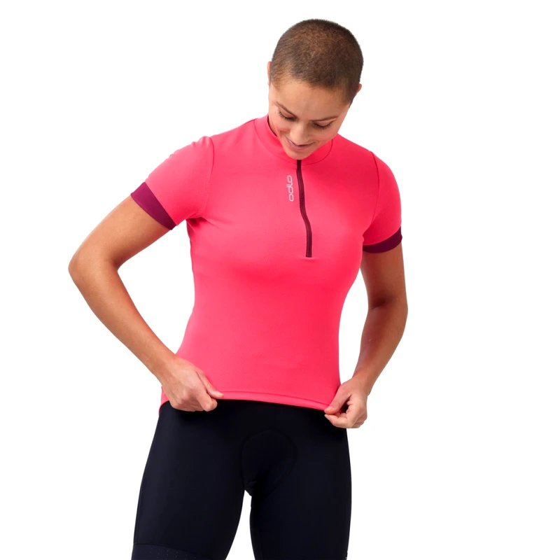 Odlo Odlo Essential Half Zip Γυναιεκίο T-shirt για Ποδηλασία (9000103717_59149)