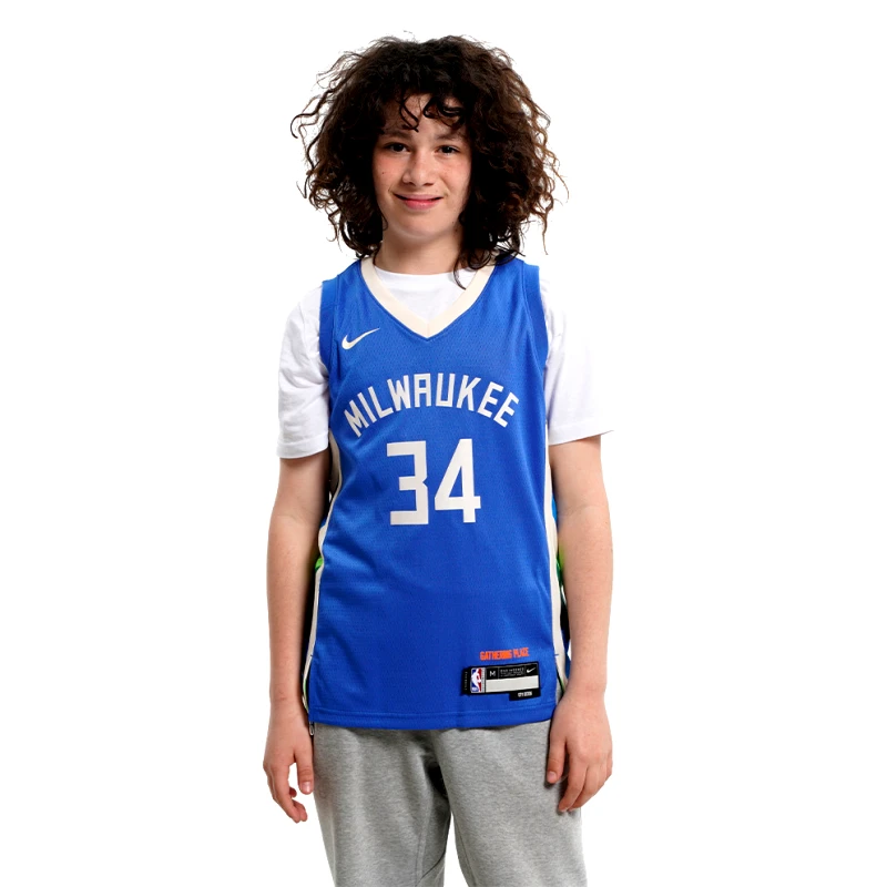 Nike Nike NBA Giannis Antetokounmpo Milwaukee Bucks Swingman City Edition Παιδική Φανέλα (9000145042_60070)