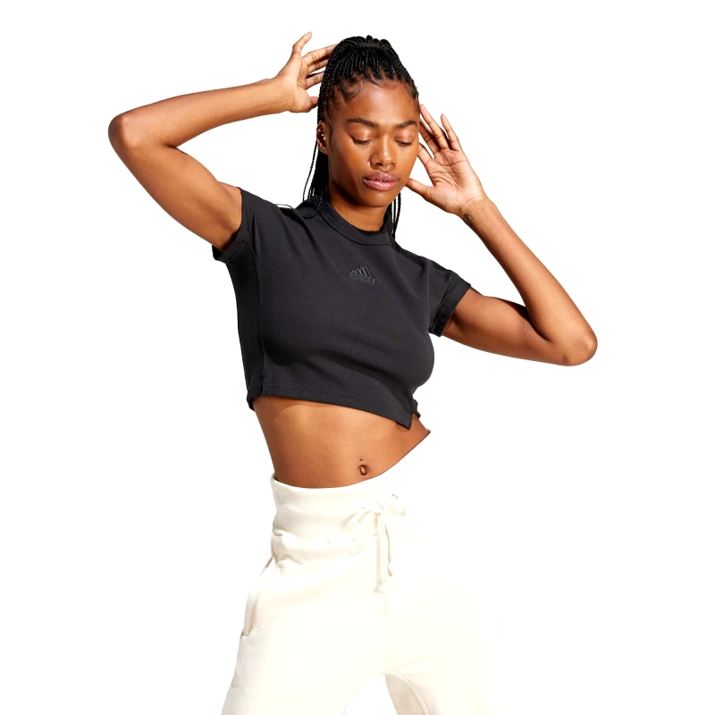 adidas Sportswear adidas Lounge Ribbed Crop Tee (9000181870_1469)