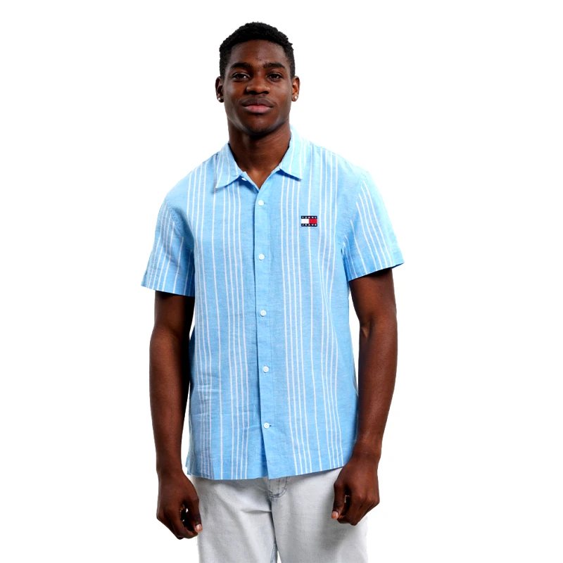 Tommy Jeans Tommy Jeans Linen Mini Stripe Ανδρικό Πουκάμισο (9000142647_68283)