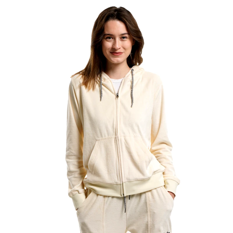 BODY ACTION Body Action Women Velour Hoodie Γυναικεία Ζακέτα (9000120405_15334)