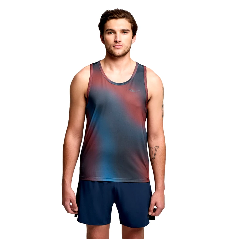 Saucony Saucony Stopwatch Graphic Singlet Aνδρική Αμάνικη Μπλούζα (9000177178_36168)