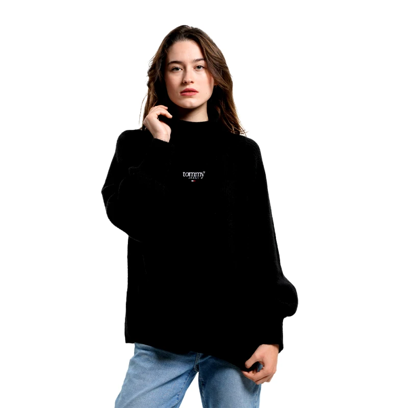 Tommy Jeans Tommy Jeans Rib-Knit Turtleneck Γυναικεία Μπλούζα Πουλόβερ (9000123563_1469)