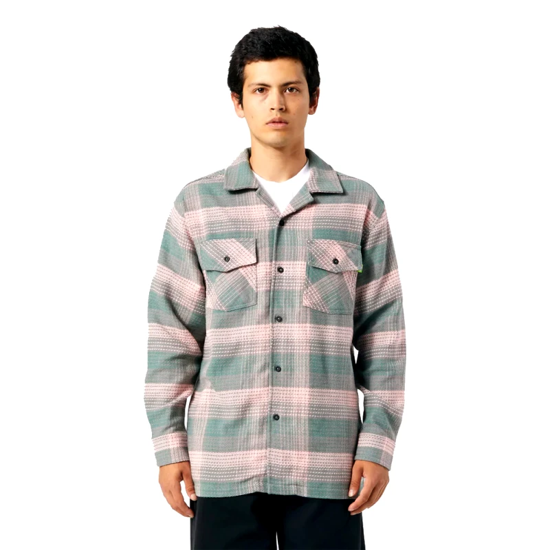 Huf Huf Smash Flannel Overshirt Μακρυμάνικο Ανδρικό Πουκάμισο (9000120173_3142)
