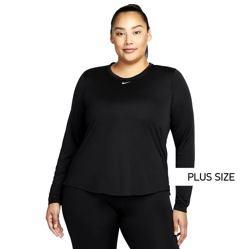 Nike Dri-FIT One Plus Size Γυναικεία Μπλούζα με Μακρύ Μανίκι (9000095079_1480) φωτογραφία