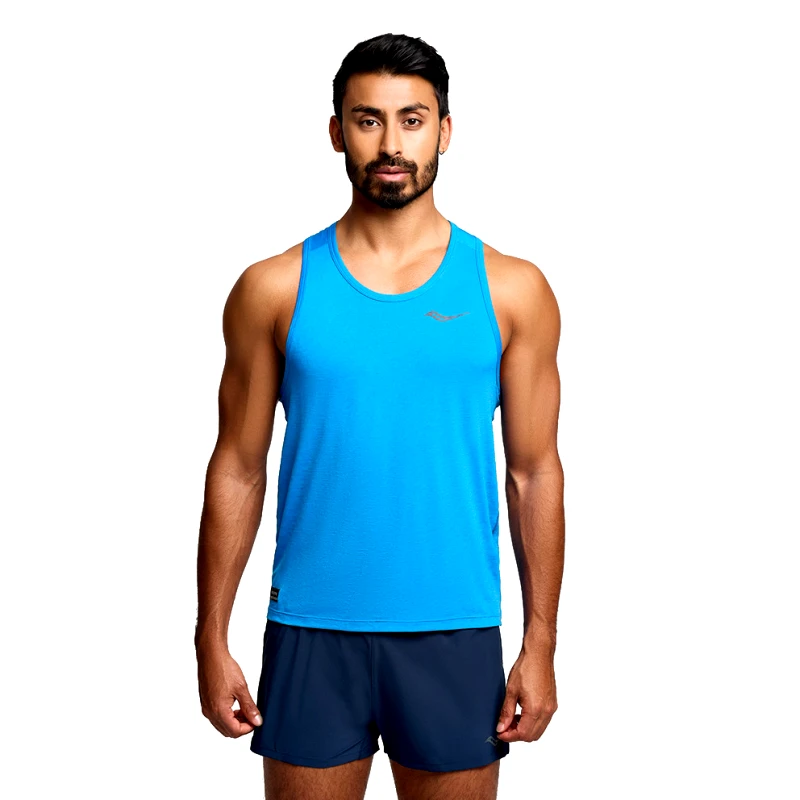 Saucony Saucony Stopwatch Singlet Aνδρική Αμάνικη Μπλούζα (9000177175_3254)