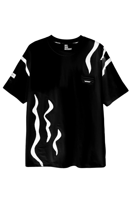 Mod Wave Movement MOD WAVE MOVEMENT Unisex T-Shirt SCRATCH DESIGN MW082020508 - ΜΑΥΡΟ-MW082020508-BLACK