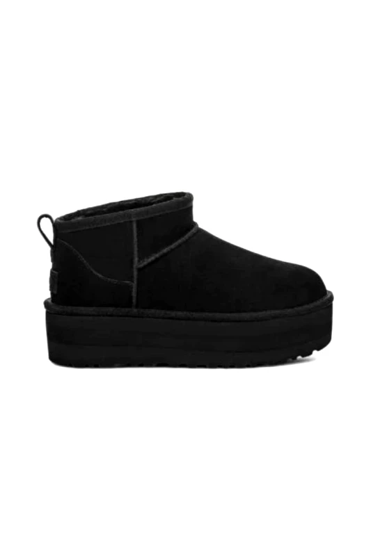 UGG UGG Γυναικεία Μποτάκια Classic Ultra Mini Platform Μαύρα-1135092-BLACK