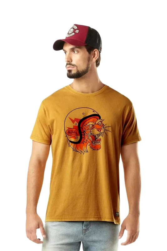 VON DUTCH VON DUTCH T Shirts ΑΝΔΡΙΚΑ VD/1/TR/LION/H - Μουσταρδί-VD/1/TR/LION/H-YELLOW