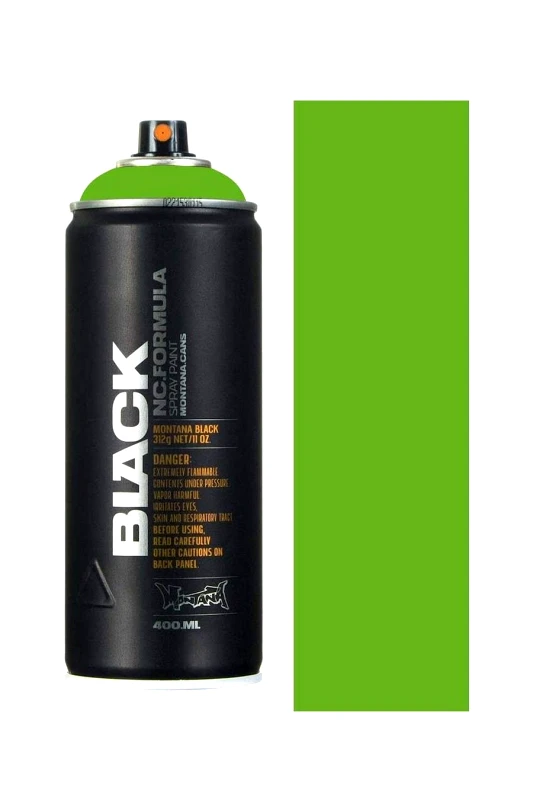 MONTANA CANS MONTANA CANS SPRAY CANS BLACK 400ML POWER COLORS - ΠΡΑΣΙΝΟ-BLK400-P6000-GREEN