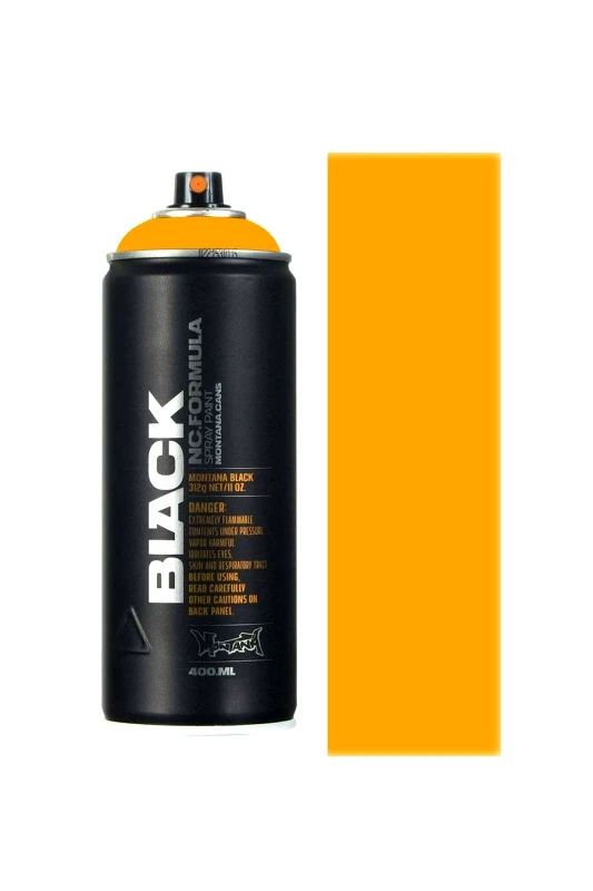 MONTANA CANS MONTANA CANS SPRAY CANS BLACK 400ML YELLOW COLORS - ΚΙΤΡΙΝΟ-1045-BLK400-1045-YELLOW