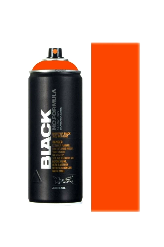 MONTANA CANS MONTANA CANS SPRAY CANS BLACK 400ML ORANGES - ΠΟΡΤΟΚΑΛΙ-BLK400-2085-ORANGE