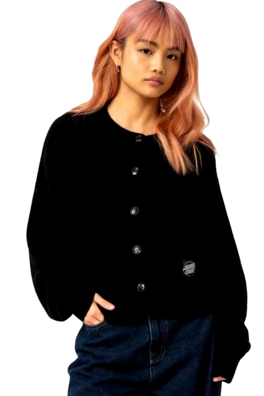 SANTA CRUZ SANTA CRUZ Πουλόβερ Wharf Knit Cardigan - BLACK-SCA-WCR-0635-BLACK