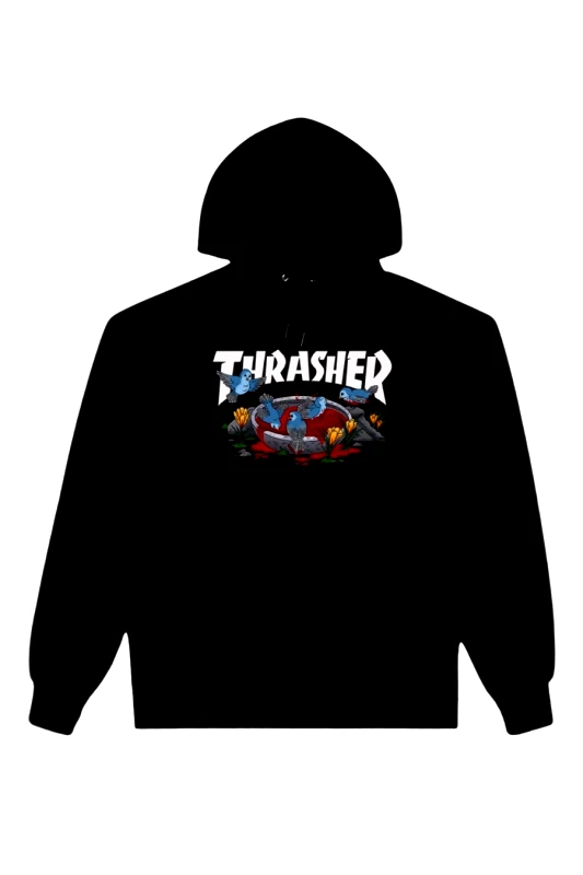 THRASHER Thrasher Ανδρικό Φούτερ Blood Bath -Μαύρο -315080-BLACK