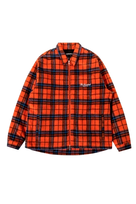 THE HUNDREDS THE HUNDREDS Ανδρικές Ζακέτες Seville Plaid Woven - Πορτοκαλί-T24W108015-ORANGE