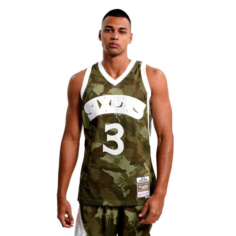 Mitchell & Ness Mitchell & Ness NBA Ghost Green Camo Allen Iverson Philadelphia 76ers 1996-97 Swingman Μπασκετική Φανέλα (9000142359_65833)