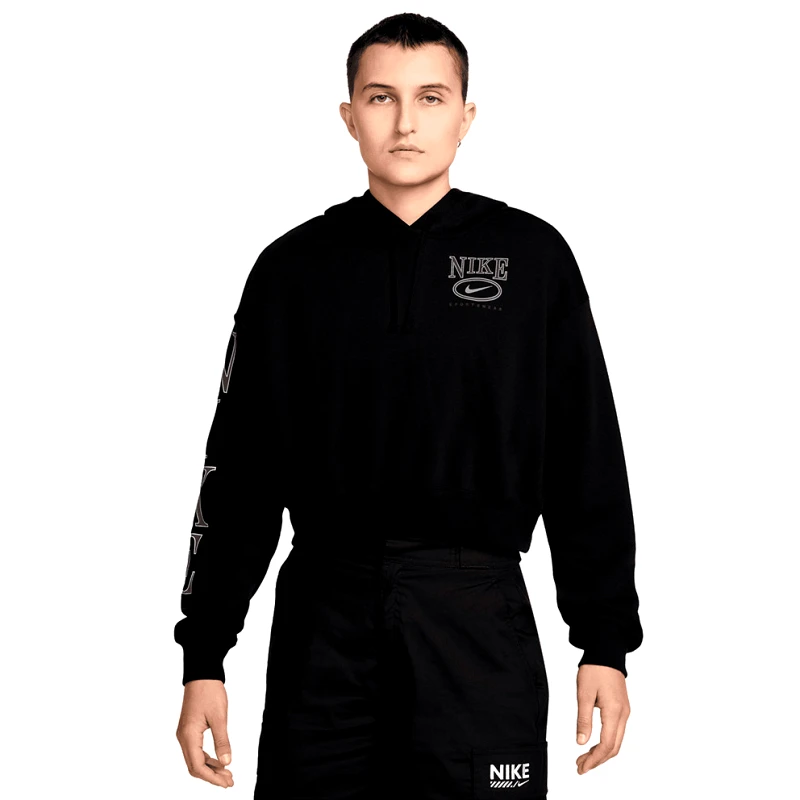 Nike Nike Club Fleece Crop Γυναικεία Μπλούζα με Κουκούλα (9000206702_1469)