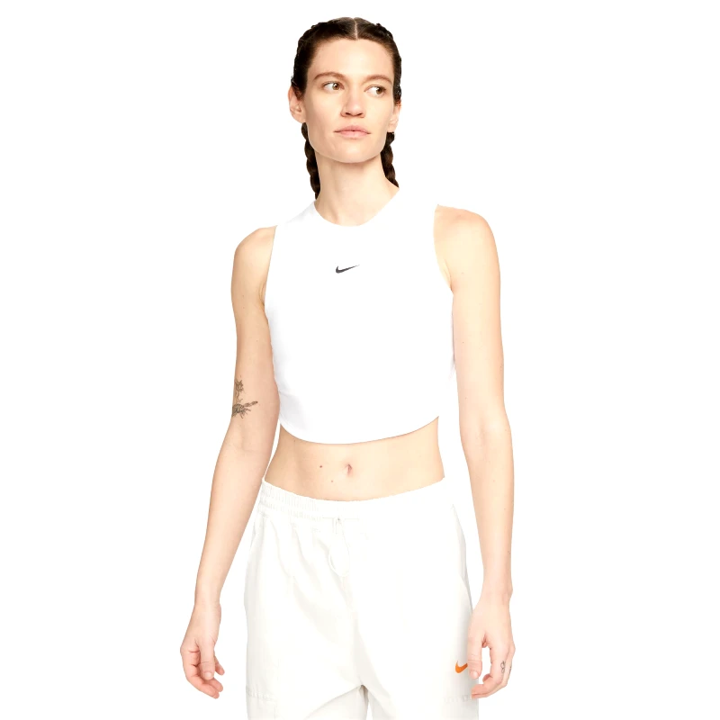 Nike Nike Sportswear Essential Rib Cropped Γυναικεία Αμάνικη Μπλούζα (9000151901_1540)
