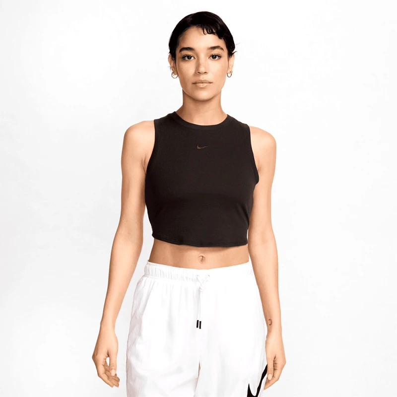 Nike Nike Sportswear Essential Rib Crop Γυναικείο Αμάνικο T-Shirt (9000207243_54847)