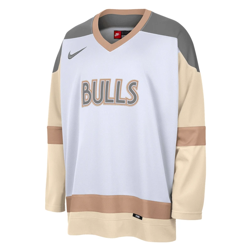 Nike Nike NBA City Edition Chicago Bulls Μπασκετική Μπλούζα με Μακρύ Μανίκι (9000191796_79028)