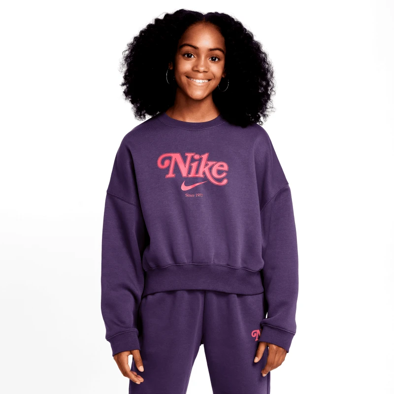 Nike Nike Steertwear Trend Flee Crop Crew Παιδική Μπλούζα Μακρύ Μανίκι (9000191145_52386)