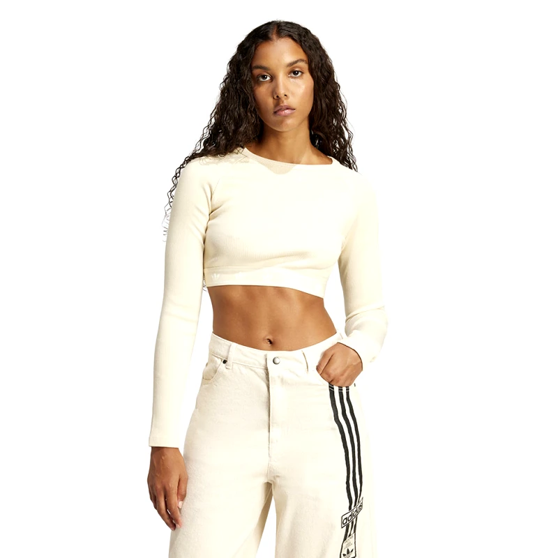 adidas Originals adidas Originals Rib Γυναικεία Cropped Μπλούζα με Μακρύ Μανίκι (9000213225_74043)