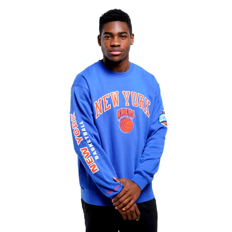 Mitchell & Ness Mitchell & Ness NBA New York Knicks There And Back Fleece Crew Ανδρική Μπλούζα Φούτερ (9000181408_3150)