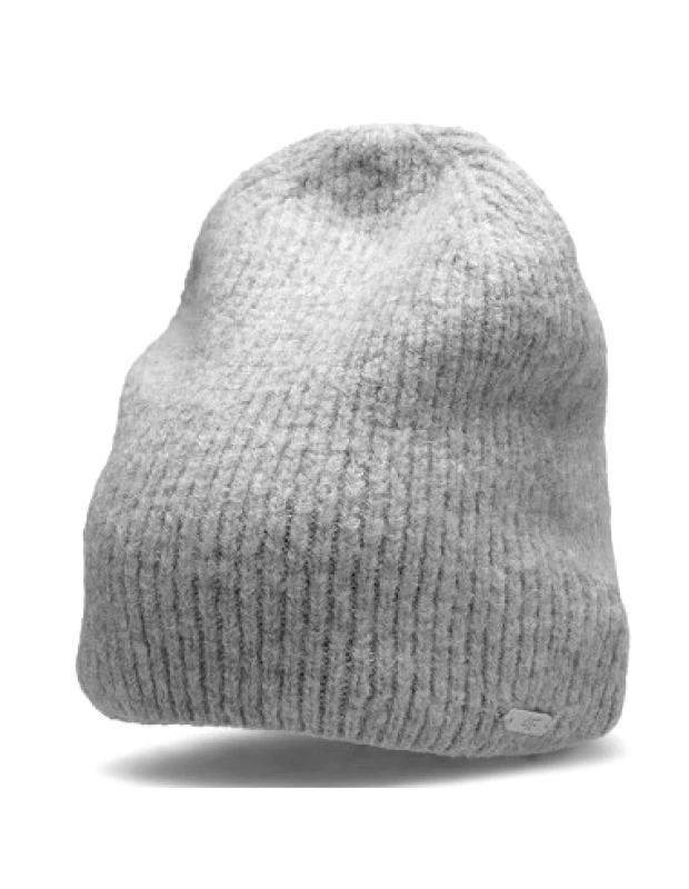 4f 4F Beanie Ανδρικός Σκούφος με Rib Πλέξη σε Γκρι χρώμα H4Z22-CAD008-27M