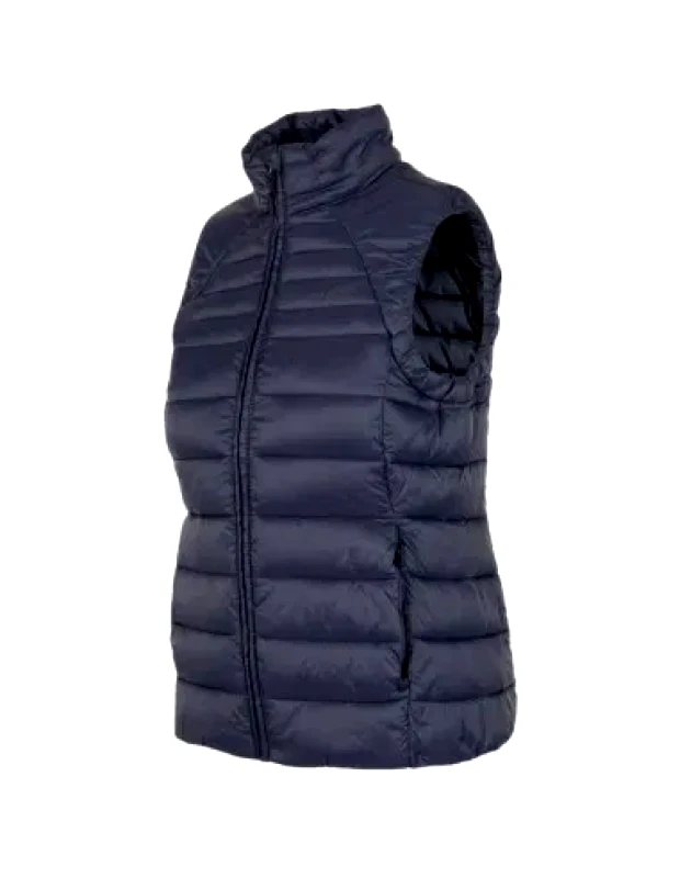 4f 4F Κοντό Γυναικείο Αμάνικο Puffer Μπουφάν για Χειμώνα Μπλε H4Z22-KUDP001-31S