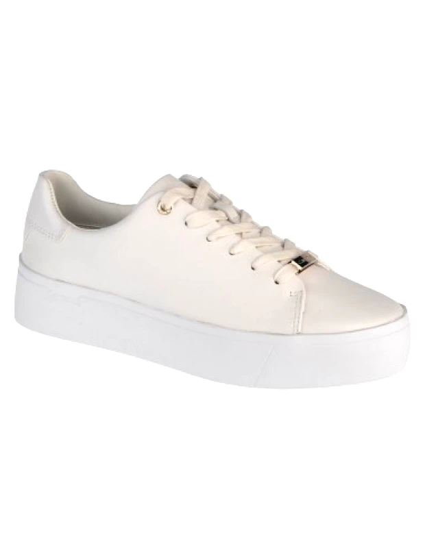Calvin Klein Calvin Klein Γυναικεία Flatforms Sneakers Λευκά HW0HW00575-0K4