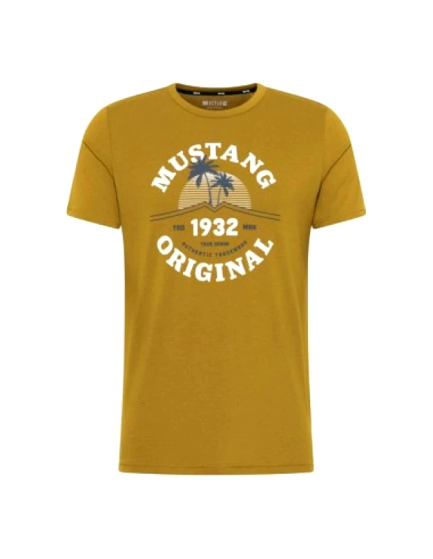 Mustang Mustang Ανδρικό T-shirt Κοντομάνικο Πράσινο 10125206370