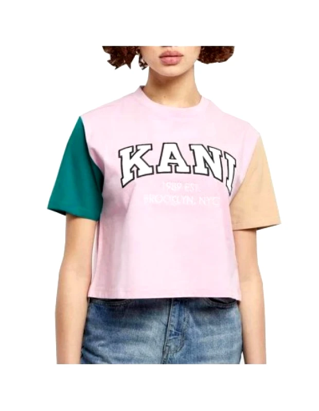 Karl Kani Karl Kani Serif Γυναικείο Crop T-shirt Μπεζ KW231-033-1