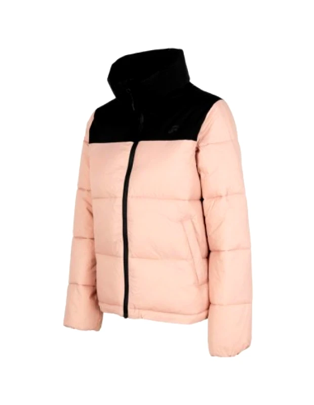 4f 4F Κοντό Γυναικείο Puffer Μπουφάν για Χειμώνα Coral H4Z22-KUDP014-65S
