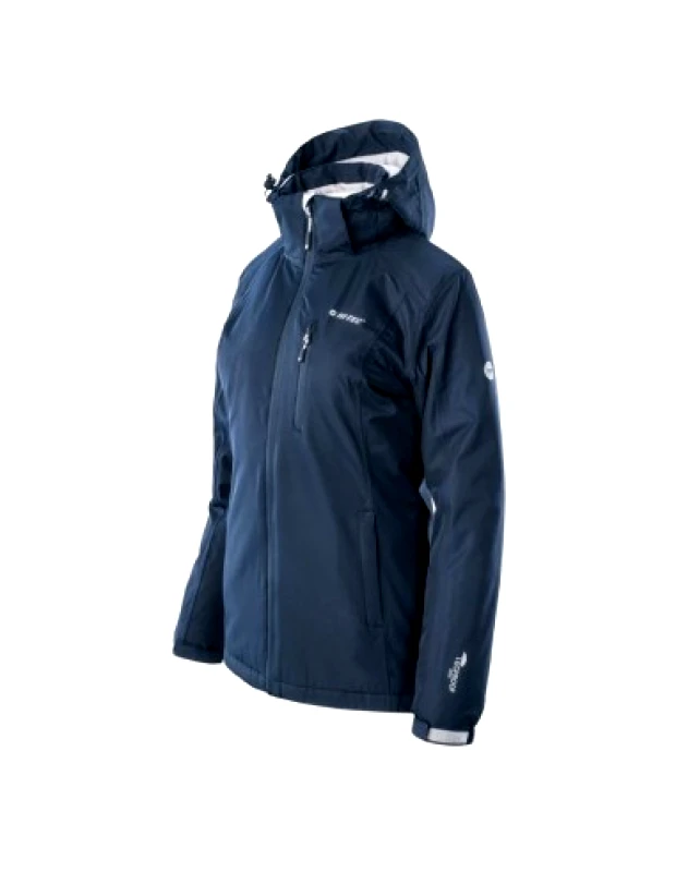 Hi-Tec Hitec Κοντό Γυναικείο Puffer Μπουφάν Αδιάβροχο για Χειμώνα Μπλε