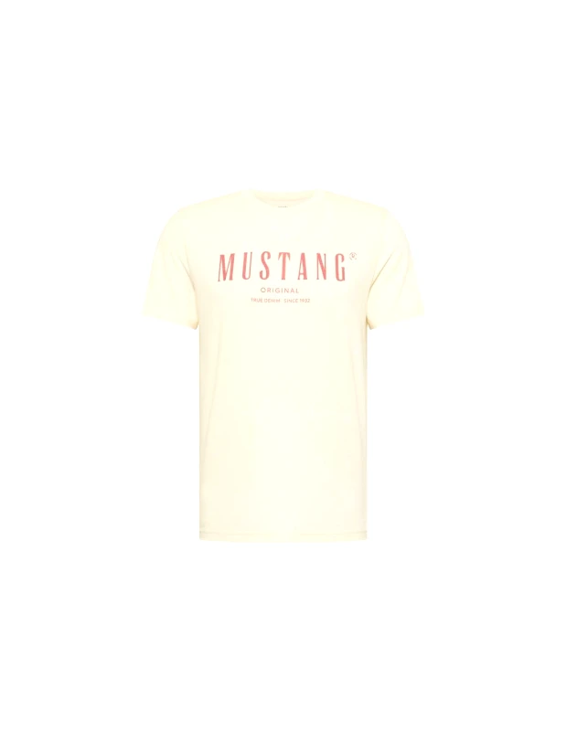 Mustang Mustang Ανδρικό T-shirt Κοντομάνικο Μπεζ 1013802-8001