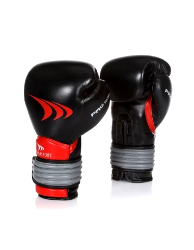 Yakimasport Yakimasport 10033914OZ Γάντια Πυγμαχίας Δερμάτινα για Αγώνα Μαύρα
