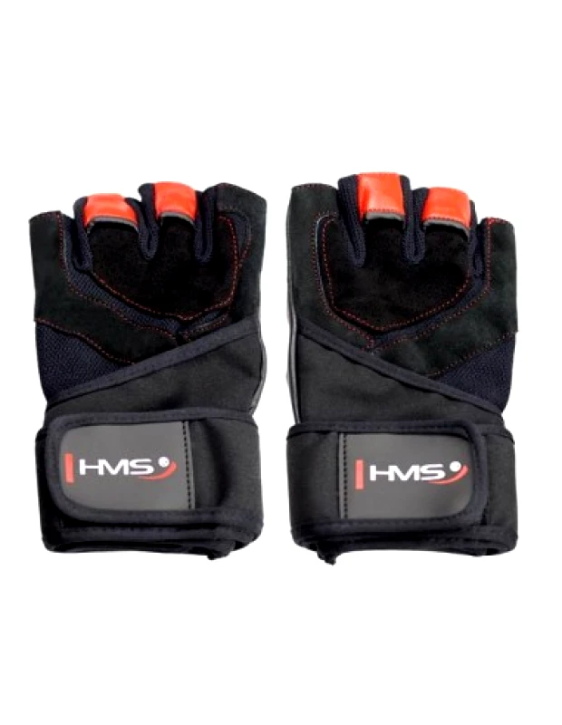 HMS Gloves for the gym Black Red HMS RST01 SIZE XXL