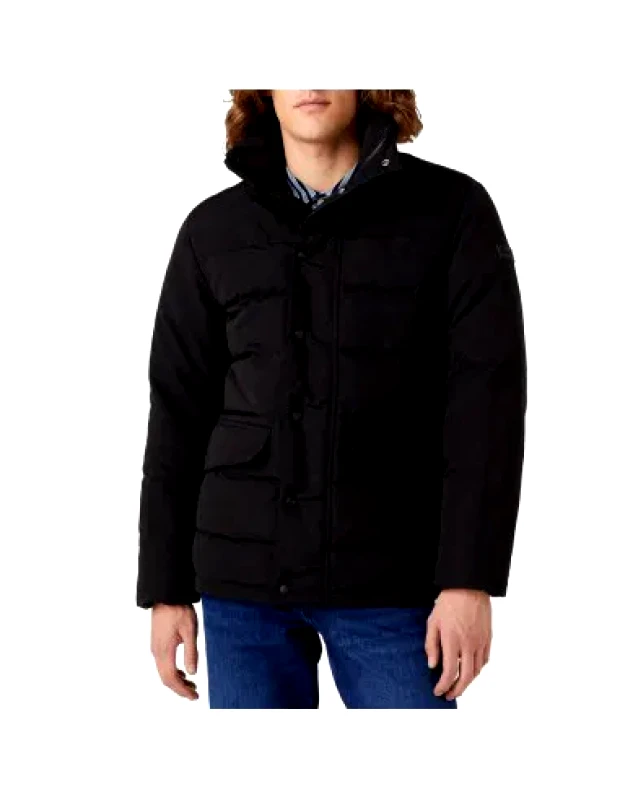 Wrangler Wrangler Bodyguard Ανδρικό Χειμωνιάτικο Μπουφάν Puffer Μαύρο W4B2WW100